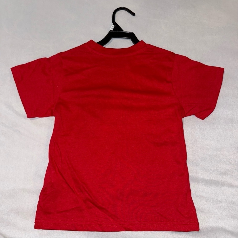 Canadian Explorer Kids T Shirt XS Canada Day Red Cartoon Beaver Moose Bear Goose - Picture 2 of 4